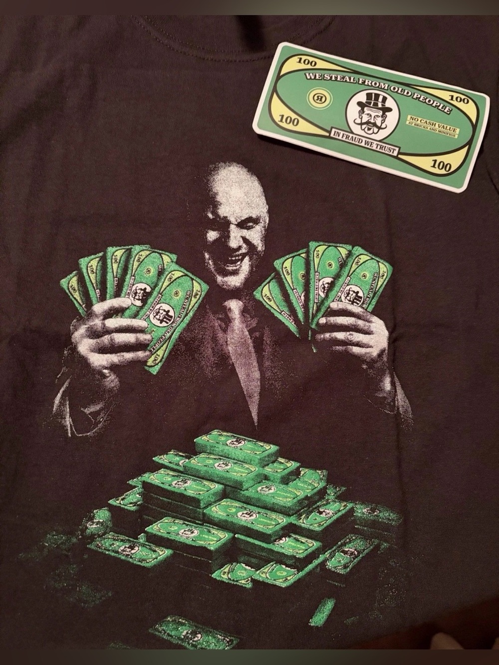 Reckless Ben Shirt XL We Steal From Old People Bricks Minifigs Go Fund Yourself